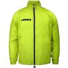 LEGEA Giacca impermeabile CAIRO giallo fluo antipioggia sportiva da sport uomo con AC MILKY COATING e cappuccio a scomparsa