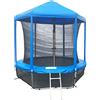 Ouumeisd Trampolino per trampolino senza telaio, copertura parasole in tessuto Oxford antipioggia per tenda da trampolino, accessori per trampolino, blu, 2,44 m