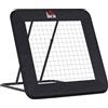 HOMCOM Rebounder Pieghevole e Regolabile da Esterno per Calcio, Baseball e Pallavolo, Rete da Calcio in PE, Metallo e Tessuto Oxford, 128x118x108-120 cm, Nero