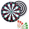 Generic Bersaglio freccette, Tiro a Segno Dardo con 6 Freccette, Gioco tirassegno da Muro 38cm, Bar Locale Pub Casa Doppio Lato