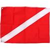 EVTSCAN 20 x 14 Dive Flag, per Immersioni subacquee, Pesca Subacquea, apnea, da Usare con Galleggiante, Boa, Barca, pennone