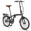 PACTO ELEVEN Bici Pieghevole - Bicicletta Pieghevole di Alta Qualità - 27 cm Telaio in Acciaio - 20 Pollici Ruote in Alluminio - 3 Ingranaggi Nexus - V-Freni - Facile da Piegare - Nero