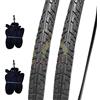 Deestone EBA28NBD 2 COPERTONI Nero + 2 CAMERE d'Aria per Bicicletta Bici City Bike Trekking 700 X 32 1 5/8 1/4 (32-622)