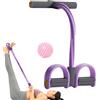 Generico Fallo di tensione a pedale - Allenamento dimagrante per gamba del braccio | Pulter alla caviglia 4 tubo Siediti la cintura esercizio della corda allungamento con manico Elastic Yoga Sit up Attrezzatur