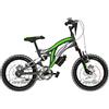 BICICLETTE CANELLINI Bicicletta MTB COLORADO FULL SUSPENSION 16 (TITANIO/VERDE)