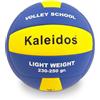 Mondo Sport Palla da Gioco Volley SCHOOL, Taglia 5 Indoor, Soft Touch Finta Pelle, 250 g, Colore Giallo, Blu - 13066