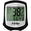MV-TEK Ciclocomputer con filo Lampo 9 funzioni nero bianco Bike computer with cable 9 functions black white