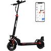 HITWAY Monopattino Electtrico Adulto,Motore da 500W, 15.6AH-27AH Batteria,10"Pneumatici Tubeless,Plegable,Doppio Ammortizzatore,3 Modalità di velocità,Velocidad Máxima 25KM/H,APP