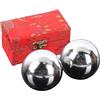 Generico Baoding Balls - Palle Per Esercizi Per Le Mani In Acciaio In 2 Pezzi, Strumento Rilassante Per La Meditazione Cinese, Attrezzatura Per Il Fitness Con Presa Di, Set Per Allenamento Antistress | K