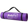 Bodyline Materassino allenamento fitness yoga pilates con elastici e tracolla - tappetino per allenamento da casa e palestra - spessore 0,4 cm - dimensioni 173 x 61 cm