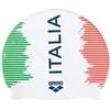 ARENA CUFFIA ARENA ITALIA FIN PISCINA SILICONE SWIM CAP CUFFIE NUOTO BIANCA ITALY