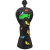 Montela Golf Copri club, Colorato Birdie Tee 3 Legno Headcover Driver Headcover Fairway Wood Head Covers Hybrid Headcover in Pelle Golf Head Cover per Odyssey Scotty Cameron Taylormade