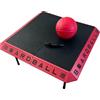 Boardball Set da gioco portatile per pallavolo, per interni ed esterni, con superficie superiore in gomma, palla a grandezza naturale e pompa a mano, rosso/nero