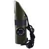 Bluelans® Multifunzionale 7 in 1 plastica Fischietto di Emergenza di Sopravvivenza Outdoor Essential mirino Bussola Verde Militare