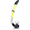 equlup Boccaglio per Immersione in 3 Colori, Tubo per boccaglio per apnea 42 cm/16,5 Pollici Tubo per respirazione ad Aria secca Completamente in Silicone per Immersioni Snorkeling Apnea (Yellow)