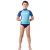 Mares Rash Guard Junior - Short Sleeve - Boy, Maglia Protettiva per Snorkeling e Nuoto con Manica Corta, Bambino Blu, M