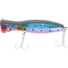 HCLZOE 1 Pz Pesca Popper 3D con ancorette 12 cm 42g topwater richiamo Duro plastica Morbida isca Artificiale richiamo di Pesca Affrontare Blu
