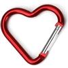 SEIWEI rosso, clip a moschettone a forma di cuore, in lega di alluminio, 7 colori, a molla a sgancio rapido, per campeggio, pesca, escursionismo, viaggi, attività all'aperto