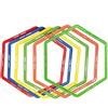 OISE ART STORE Trade Shop - Set 6pz Cerchi Piatti Allenamento Agilità Esagonale per Calcio Fitness da 50cm