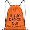 ROHBVMN Zaino Personalizzato con il Tuo Logo/Testo,sacca sportiva personalizzati,borsone palestra Uomo e Donna,Zaino da Viaggio, Borsa a Sacca, Perfetta per Nuoto e Sport
