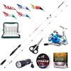 JATSUI Combo Pesca al Calamaro Explorer: Canna Bulox Boat Star 210/240 + Mulinello QS3000 + Jatsui Kabo Squid + Trecciato Striker + Nylon Falcon FLX + Lampada UV + Astuccio + Forbice