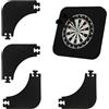 Generico Dart Board Wall Protectors - 45cm Dartboard Surround | 4 Pieces Splicing Inner Round Surround | Dart Board Backing Wall Protector | for Home Basement Garage Break Room Dorm Gym
