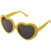 Bassulouda Occhiali Da Sole Di Cuore Estate Divertenti Alla Moda Giallo