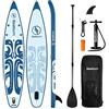 Spatium Tavola da paddle gonfiabile, Stand Up Paddle Board, tavola da sup con accessori, pompa, guinzaglio, pagaia, zaino, tavola da paddle per adulti