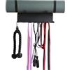 Uonguon Gym Wall Storage, Gym Equipment Organizer, 16.5x5.5x 4.5 inches Mounted Heavy Duty Shelves and Multi-Purpose Hanger for Home Workout Room, Space Saving Rack, Sturdy Design