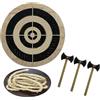 OZPPM Gioco di Lancio Dell'ascia, Bersaglio in Legno for Lancio Dell'ascia, Set di Bersagli in Legno for Tomahawk, Gioco di Freccette Sicuro, Bersaglio for Freccette in Legno con Ciondolo