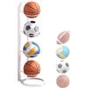 Xiixuuj Scaffalatura verticale per palline, supporto per palloni, basket, supporto per pallacanestro, supporto per palla, supporto multistrato, supporto per palloni