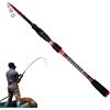 Generic Canna da pesca telescopica | Canna da mare portatile a sezione corta regolabile | Canna da pesca portatile a sezione corta regolabile per acqua dolce e salata