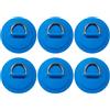 DONGKER Patch Anello a D,6 Pezzi 8 cm Toppa con Anelli a D in PVC per Gommone Kayak Dinghy SUP Canoa (Nessuna Colla Inclusa)