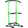 SogesPower Power Tower Dip Station Barra per trazioni per palestra a casa, altezza regolabile, attrezzatura per allenamento di forza, stazione per trazioni, verde