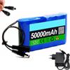 HJGHY Batteria agli ioni di Litio 12V 50000mAh Batteria Ricaricabile Batterie al Litio PVC 50Ah Protezione BMS Integrata con Caricabatterie CC 12,6V per Kit Motore da 600W