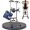 MSPORTS Power Tower - Stazione per esercizi di muscolazione multifunzione 7 in 1, misura regolabile, con maniglie per flessioni, 4 occhielli per sit-ups, posizioni sospese e addominali