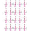 carotoe 20Pcs Jigs Assist Glow Hook Double Fishing Assist Hook Kit Slow Quick Fall Jigs Fishing Hook For Vertical Jigging Lures