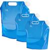 BKJJ Tanica Acqua Pieghevole Contenitore, 3 Pezzi Acqua Potabile Pieghevole Portatile, Contenitore per Acqua Pieghevole, per Campeggio, Viaggi, Escursioni, Pesca, 10L+5L, Blu