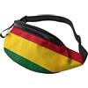 Generic Tattica Militare Borsello Reggae Rasta Flag, Marsupi Tattico Con Foro Per Auricolari Marsupi Running Moderno Tattico Marsupi Per Campeggio Mobile Telefono Bicicletta