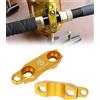 Alpha Rider Morsetto per mulinello da pesca, parti per Penn 20 30 50 70 International V VI Series Reel Rod Clamp Mount Lega di alluminio anodizzato oro (senza viti)