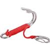 Cerlyiont Drift Hook, Scuba Diving Reef Hook, Reef Drift Hook, con linea e clip a scatto per bulloni per occhio in acciaio inossidabile girevole per marina per immersioni alla deriva, (Rosso)