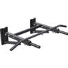 GORILLA SPORTS® Barra per Trazioni - da Muro, Pieghevole, 4in1, 3 Occhielli per Sacco da Boxe, Impugnatura in Schiuma, Max 300 kg - Sbarra Allenamento, Pull up Bar, Asta, Attrezzo Trazioni in Casa