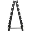 homewell Supporto per manubri corti, in acciaio resistente, portata 200 kg, 6 livelli, colore nero
