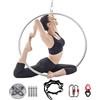 UIHECTA Set di Cerchi Aerei, Attrezzatura Aerea Professionale per Lyra Hoop, Kit Cerchio Aereo Lyra, Attrezzatura per Anelli Aerei A Punto Singolo, per Studio Danza, Pratica Casa,001,Diameter 85cm