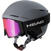 Head Compact Evo - Casco da sci e snowboard, con sistema di ventilazione ottimizzato, adatto per sci e snowboard (grigio, XL/XXL (60-63 cm)