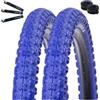 maxxi4you Set da 2 pneumatici Kenda K-51 BMX blu 58-406 (20 x 2,25) + 2 tubi DV con leva per pneumatici maxxi4you