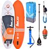 ZRAY X0 Young Rider Stand Up Paddle Gonfiabile 275x76x13 cm per Bambini Ragazzi fino a 80 kg, Tavola iSUP Drop-Stitch Set Pagaia 3 Pezzi Pompa Zaino Leash Pinna, arancione