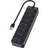 OEM Hub USB con controllo individuale e illuminazione - Commutatore dati ad alta velocità - Splitter USB multiplo
