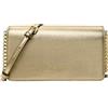 Michael Kors Jet Set Travel Medium Metallic Crossbody Bag Pale Gold
