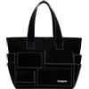 Desigual Borsa per la spesa in poliuretano da donna, Nero, taglia unica